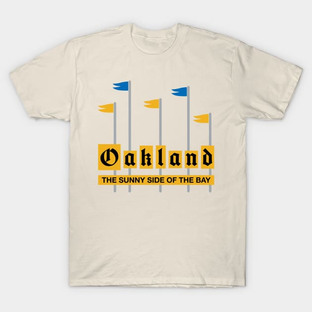 Oakland Fun - Blue T-Shirt by mikelcal